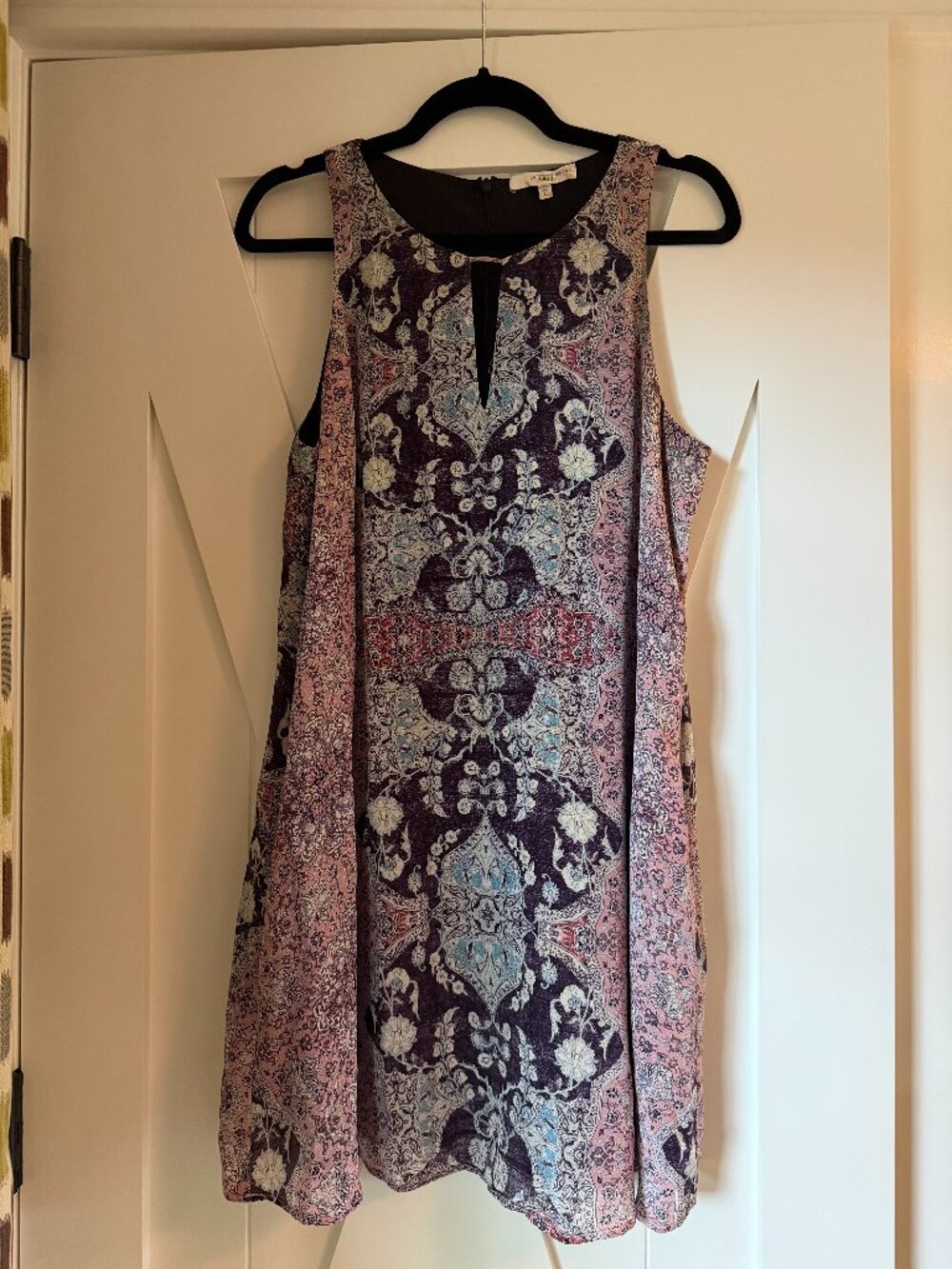 Lavender Brown - Sonna Keyhole Detail Silk Dress - Large